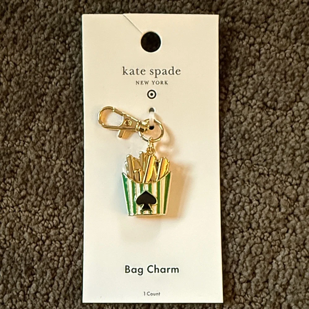 French Fry Bag Charm Keychain - kate spade new york x Target Gold/Black/Green